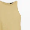 Midi-Kleid aus Leinen mit Neckholder