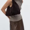 Mittlere Damenhandtasche aus Spaltleder Mittlere Damenhandtasche aus Spaltleder