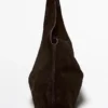 Mittlere Damenhandtasche aus Spaltleder Mittlere Damenhandtasche aus Spaltleder