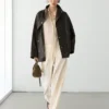 Nappaleder-Cape-Parka mit Taschen Nappaleder-Cape-Parka mit Taschen