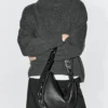 Nappaleder-Tasche mit Ösen Nappaleder-Tasche mit Ösen