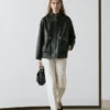 Nappalederjacke mit Taschendetails Nappalederjacke mit Taschendetails