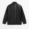 Nappalederjacke mit Taschendetails Nappalederjacke mit Taschendetails