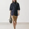 Overshirt aus Baumwollmischung mit Tasche