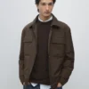 Overshirt mit Taschen und Kragen Overshirt mit Taschen und Kragen