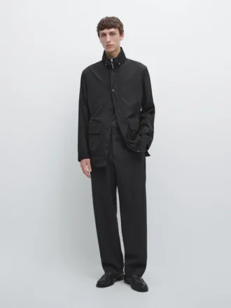 Parka mit Kapuze und Stoffdetails