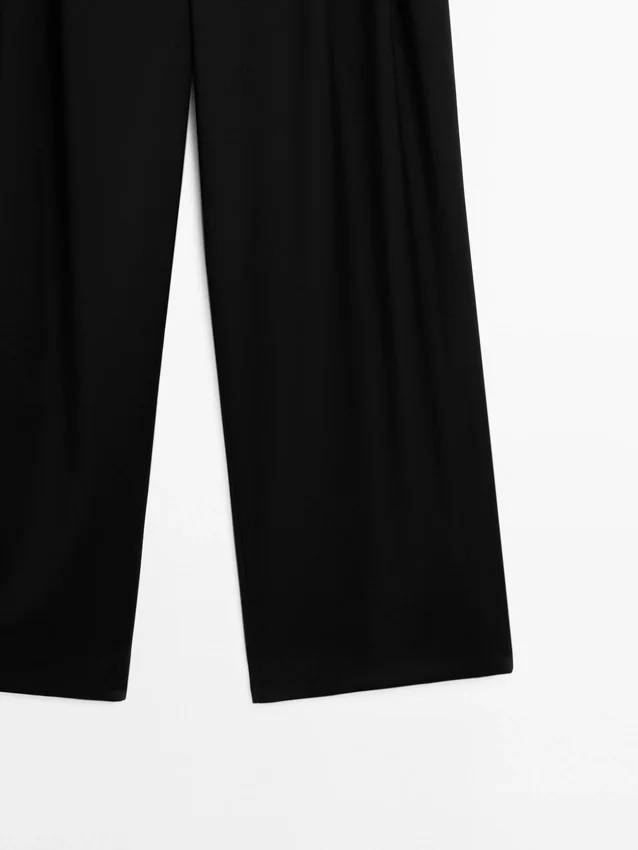 Plissierte Hose aus extrafeiner Wolle Plissierte Hose aus extrafeiner Wolle