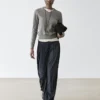 Plissierte Hose aus Wollmischung Plissierte Hose aus Wollmischung
