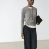 Plissierte Hose aus Wollmischung Plissierte Hose aus Wollmischung