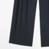 Plissierte Hose aus Wollmischung Plissierte Hose aus Wollmischung