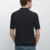 Poloshirt aus 100 % Baumwolle mit Zopfmuster Poloshirt aus 100 % Baumwolle mit Zopfmuster