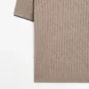 Poloshirt aus Baumwollmischung mit Zopfmuster
