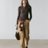Poloshirt mit Schulterpolstern Poloshirt mit Schulterpolstern