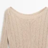 Pullover aus Baumwollmischgewebe mit U-Boot-Ausschnitt Pullover aus Baumwollmischgewebe mit U-Boot-Ausschnitt