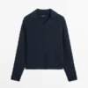 Pullover aus Baumwollmischung mit Poloshirt-Kragen Pullover aus Baumwollmischung mit Poloshirt-Kragen