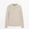 Pullover aus Baumwollmischung mit Rundhalsausschnitt Pullover aus Baumwollmischung mit Rundhalsausschnitt