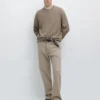 Pullover aus Baumwollmischung mit Zopfmuster Pullover aus Baumwollmischung mit Zopfmuster
