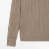 Pullover aus Baumwollmischung mit Zopfmuster Pullover aus Baumwollmischung mit Zopfmuster