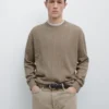 Pullover aus Baumwollmischung mit Zopfmuster Pullover aus Baumwollmischung mit Zopfmuster
