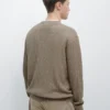 Pullover aus Baumwollmischung mit Zopfmuster Pullover aus Baumwollmischung mit Zopfmuster
