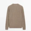 Pullover aus Baumwollmischung mit Zopfmuster Pullover aus Baumwollmischung mit Zopfmuster