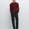 Pullover aus Baumwollstrick mit Poloshirt-Ausschnitt Pullover aus Baumwollstrick mit Poloshirt-Ausschnitt