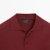 Pullover aus Baumwollstrick mit Poloshirt-Ausschnitt Pullover aus Baumwollstrick mit Poloshirt-Ausschnitt