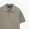 Pullover aus Baumwollstrick mit Poloshirt-Ausschnitt