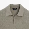 Pullover aus Baumwollstrick mit Poloshirt-Ausschnitt