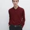 Pullover aus Baumwollstrick mit Poloshirt-Ausschnitt Pullover aus Baumwollstrick mit Poloshirt-Ausschnitt