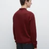 Pullover aus Baumwollstrick mit Poloshirt-Ausschnitt Pullover aus Baumwollstrick mit Poloshirt-Ausschnitt