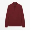 Pullover aus Baumwollstrick mit Poloshirt-Ausschnitt Pullover aus Baumwollstrick mit Poloshirt-Ausschnitt