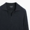 Pullover aus Baumwollstrick mit Poloshirt-Ausschnitt Pullover aus Baumwollstrick mit Poloshirt-Ausschnitt