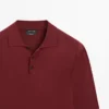 Pullover aus Baumwollstrick mit Poloshirt-Ausschnitt Pullover aus Baumwollstrick mit Poloshirt-Ausschnitt
