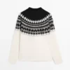 Pullover aus Jacquard-Strick aus Wollmischung Pullover aus Jacquard-Strick aus Wollmischung