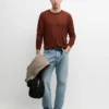 Pullover aus Leinen- und Kaschmir-Strick mit Rundhalsausschnitt Pullover aus Leinen- und Kaschmir-Strick mit Rundhalsausschnitt