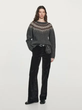 Pullover aus Wolljacquard-Strick