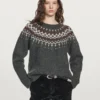 Pullover aus Wolljacquard-Strick Pullover aus Wolljacquard-Strick