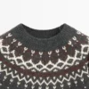 Pullover aus Wolljacquard-Strick Pullover aus Wolljacquard-Strick