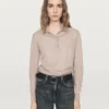 Pullover aus Wollstrick mit Poloshirt-Ausschnitt Pullover aus Wollstrick mit Poloshirt-Ausschnitt