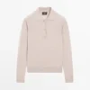 Pullover aus Wollstrick mit Poloshirt-Ausschnitt Pullover aus Wollstrick mit Poloshirt-Ausschnitt