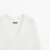 Pullover mit V-Ausschnitt und Cutwork-Verzierung Pullover mit V-Ausschnitt und Cutwork-Verzierung