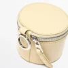 Runde Nappaleder-Tasche mit Strasssteinen Runde Nappaleder-Tasche mit Strasssteinen
