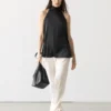 Satin-Haltertop mit Bindedetail Satin-Haltertop mit Bindedetail