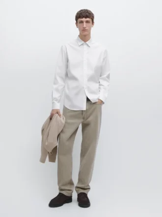 Slim-Fit-Hemd aus Stretch-Baumwollmischung