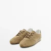 Sneaker aus Spaltleder mit Details Sneaker aus Spaltleder mit Details