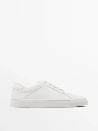 Sneaker aus Spaltvelours