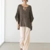 Strickcape aus Baumwollmischung