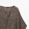 Strickcape aus Baumwollmischung