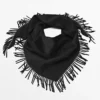 Strickcape aus Wollmischung mit Fransen Strickcape aus Wollmischung mit Fransen